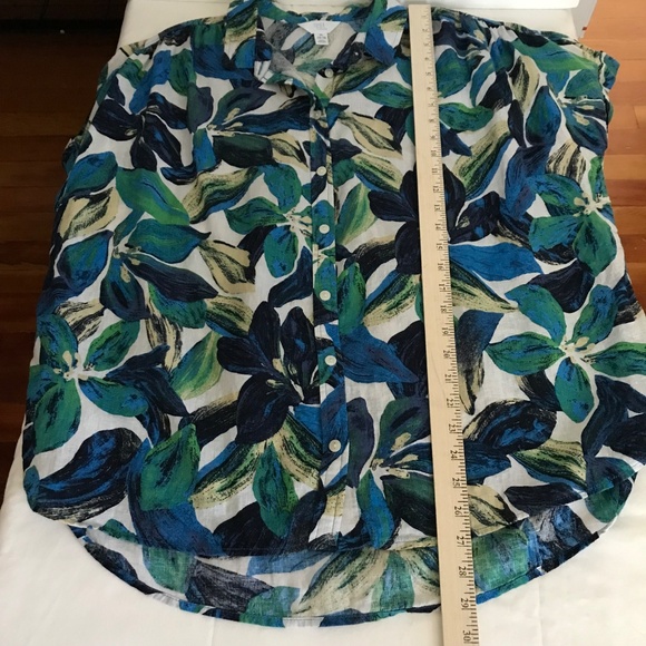 TIME and TRU Linen Button Down Tropical Floral Shirt Women’s Size XL Size 2X - Picture 14 of 15